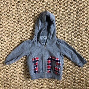 Il Gufo softwear boys zip hoodie 18m grey